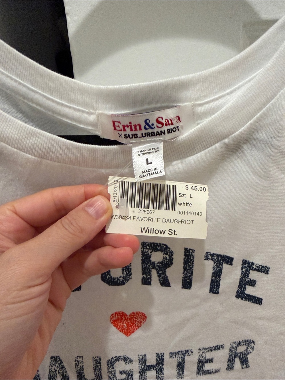 "Favorite Daughter" White Graphic Tee - Picture 2 of 4